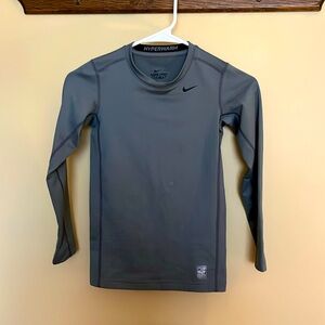 Nike Pro Combat dri-fit compression long sleeve top, charcoal grey